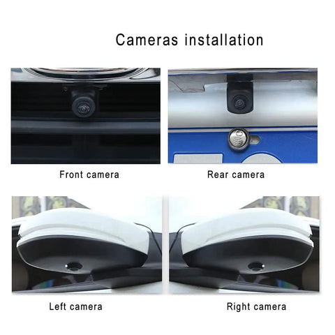 360 Degree Car Surround View System With DVR Recording And Backup Cam, Parking Monitor, Camera Installation