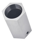 Hex collet block from 5C Collet Block Set With Hex And Square Collet Blocks, Quick Acting Rings, And Lever Collet Closer Holder