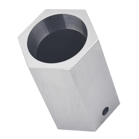 Hex collet block from 5C Collet Block Set With Hex And Square Collet Blocks, Quick Acting Rings, And Lever Collet Closer Holder