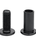 Twenty Five Piece M8x20mm Black Furniture Bolts Cabinet Connector Screws Barrel Nuts Carbon Steel Hardware Kit with black connector and barrel nut.