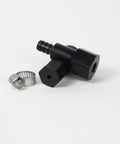 Upper Supply Kit For Pressure Assisted Toilet Systems, Compatible With 503 503H 504 Series, Works With Kohler And Gerber, Includes Upper Supply Assembly And Hose Clamp, Delivers Consistent Flushing Performance And No Fuss Install; Black components with hose clamp on white background.