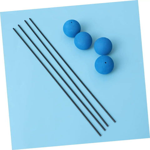 Drone And RC Helicopter Training Gear Kit, Four Piece Easy Install Landing Gear Set with blue balls and rods on blue surface