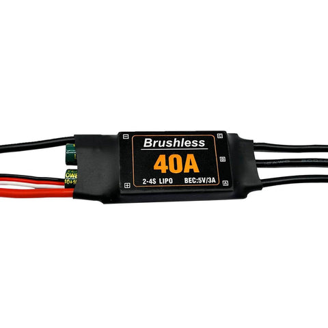 40A Brushless ESC For 2 To 4S RC Drones Planes Multirotor Aircraft And Helicopters With 5V 3A BEC And XT60 Plug Pro Grade