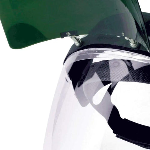 Heavy Duty Rock Solid Anti Fog Safety Face Shield Featuring Flip Up Infrared Heat Blocking Visor Ansi Z87 Certified Full Coverage Headguard For Tradesmen