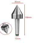 Heavy Duty Live Tailstock Center MT2 For CNC Lathe 60 Degree Point Built Tough As Nails Morse Taper 2 130x45mm Shaft 17.9mm Shank Alloy Steel