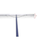 36 Inch Screening Rake With 66 Inch Handle For Beach And Lawn Cleanup, front view showing dual function teeth and grading edge.