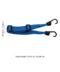 Motorcycle Helmet And Cargo Securement Straps With Hooks Mesh Elastic Rope Strap Grab And Go Portable Nylon And Rubber Tie Down For Helmets And Gear Ideal For Electric Bikes Motorcycles And Travel, blue strap with hooks, 24.37 inches