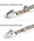 Crimping detail with Pro Grade Mini Micro Open Barrel Crimping Tool For AWG 28 20 Terminals Including JAM Molex Tyco JST Connectors