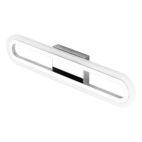 LED Bathroom Vanity Light Fixture In Chrome Stainless Steel With Acrylic Shades 23.62 Inch Modern Wall Mount Bath Lighting 6000K