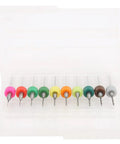 10Pcs Micro Twist Drill Bit Set For Pro Grade Gas Orifices And Mini Vises Tungsten Steel Cobalt Spiral Bits displayed in a case