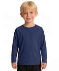 Toddler Rash Guard Swim Shirt For Boys Long Sleeve UPF 50+ Sun Safe Protection Quick Dry Beach Swim Tee Navy Blue For All Day Water Activities And Outdoor Play