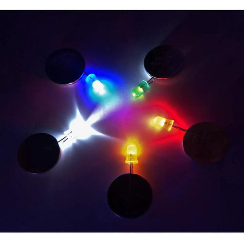 500 Pack 5mm LED Light Emitting Diodes Assortment Kit For DIYers Low Voltage Diffused Diodes For PCB Circuits And Indicator Lights Great For Arduino Projects And Prototyping