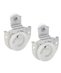 Sliding Door Hangers Set With Cam Action Dial For Fingertip Adjustment Fits 3/4 To 1-3/8 Inch Doors 7/16 Inch Offset Zinc Plated Steel