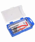 M7 X 1.0 Thread Repair Kit with Helicoil Inserts, HSS Drill Bit, 20 Pc Set for Damaged Threads in Soft Metals in blue case