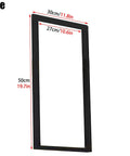 Rock Solid Metal Shelf Brackets, 12 By 20 Inch showing dimensions on black metal frame for ceiling mount.