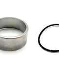 Stainless Seal Wear Sleeve For Trailer Axles 1.72 Inch Outer Diameter With O Ring, shown on white background