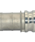 Stainless Steel 316 Hose Barb Fitting Type E Camlock Adapter for Trash Pumps and Vacuum Trucks Built to Last Cam and Groove Hose Fittings 3 Inch Two Pack Heavy Duty, side view