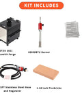 Portable Propane Forge For Blacksmithing And Knife Making, Next Gen Heat Insulation, Easy Start Farrier Forge Furnace Kit Includes