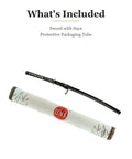 Unsharpened Aluminum Alloy Katana Iaito For Iaido Practice, 28-Inch Training Sword with protective packaging tube