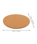 Round Cork Coasters And Pot Saucers 2 Pack For Drinks And Plants, Absorbent Natural Cork Pads With No Mess No Fuss, Scratch Prevention, Reusable And Easy Maintenance For Patio And Diy Crafts, 7.8 in 20 cm round cork pad