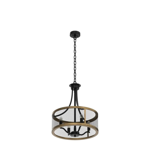 Four Light Industrial Pendant Lighting With Black Square Frame Rustic Farmhouse Chandelier For Dining Room And Kitchen Island Adjustable Height E26 Bulbs Not Included