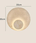 Wall Sconce Modern Indoor Round LED Nordic Hall Natural Stone Vintage Industrial Hallway Fixture Yellow Travertine 30cm diameter