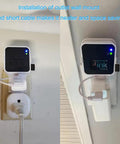 256GB USB Flash Drive with Outlet Wall Mount for Sync Module 2 installed on wall, space-saving bracket design for security system.