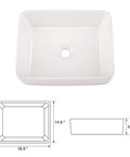 Rectangle Vessel Sink And Faucet Combo For Modern Bathrooms White Above Counter Basin 19 By 15 Inch Vanity Set top view