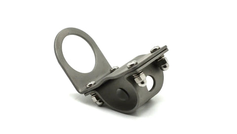Sturdy 1 Inch and 0.87 Inch Tubular Motorcycle Handlebar Mounting Bracket Silver With Rubber Adapter Included Fits 25.4 mm and 22 mm Bars