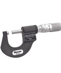 Workhorse Digital Micrometer With One-Piece Spindle And Tapered Frame For Tight Slots, Satin Chrome Finish, Quick Adjustment