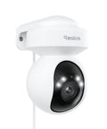White 4K Outdoor PTZ Security Camera With WiFi 6, Motion Tracking And Smart Detection, 3X Optical Zoom, mounted on a wall.