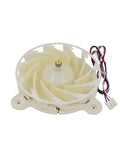 Samsung Refrigerator Evaporator Fan Motor DA31-00342A Direct Replacement, 12V DC, 4.2W, 0.35A, top view with wiring