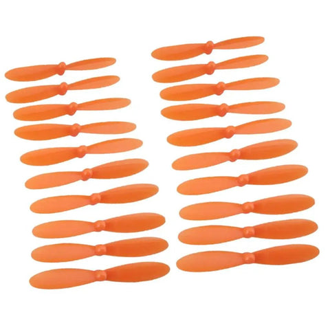 20Pcs RC Quadcopter Propeller Set For H107 Series Drones 5.5cm Orange Replacement Spare Parts Lightweight Eco Friendly Material
