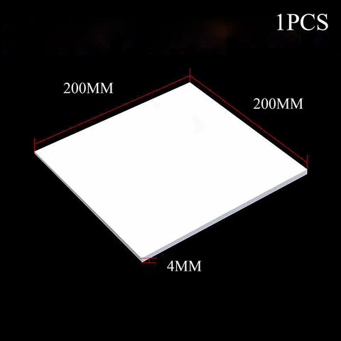Nonstick PTFE Sheet 200x200mm, 4mm thick, beefy high heat and chemical resistant for gaskets, excellent electrical insulation.