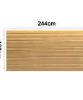 Natural Wood Slat Wall Panels With Pegboard Display Stand And All In One Multifunction Hook Rack For Garage, 244x122cm size