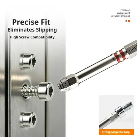 Versatile 6Pcs Pagoda Screwdriver Bits Set With Magnetic Hex Shank And Step Design For Electric Drills Includes Multiple Size Options To Tame Any Tough Job Without Swapping Bits All The Time., S2 steel bit gripping screw on metal panel