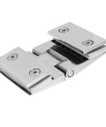 Beveled Double Sided Stainless Shower Door Hinge For 812mm Tempered Glass Bathroom Hardware Heavy Duty Premium 304 Stainless Steel