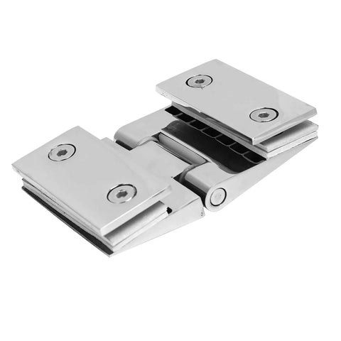 Beveled Double Sided Stainless Shower Door Hinge For 812mm Tempered Glass Bathroom Hardware Heavy Duty Premium 304 Stainless Steel