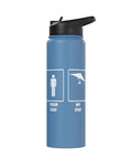 Stainless Steel Insulated Water Bottle For Dads Who Live For Adrenaline Hang Glider Theme Soaring High Keeps Drinks Cold On The Fly