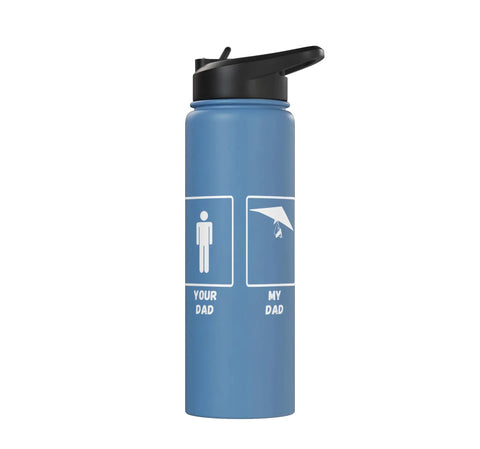 Stainless Steel Insulated Water Bottle For Dads Who Live For Adrenaline Hang Glider Theme Soaring High Keeps Drinks Cold On The Fly