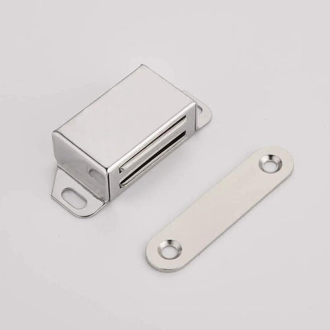 Heavy Duty Magnetic Cabinet Door Catch Set Stainless Steel Rustproof Closet Catches Hold 30 Lbs Each Ultra Slim 1.2mm Thick