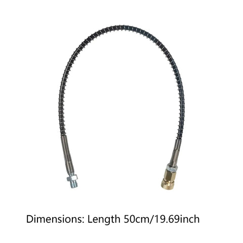 Heavy Duty Compressor Air Hose 4500 PSI Flexible Inflation Tube 19 Inch Length with leak proof brass connector.