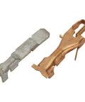 GM steering column kit components for 1969+ GM vehicles; copper-colored metal piece and gray steel insert