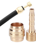 Close-up of 10 Piece Copper Alloy CNC Machined Bike Hydraulic Brake Hose Kit With Olive Connectors For Magura Barb And Olive Disc Brake System