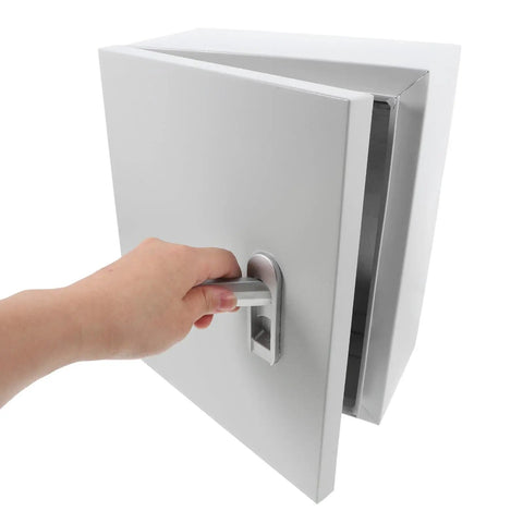 Opening Weatherproof Electrical Junction Box With Lock Outdoor Enclosure Heavy Duty Plastic Control Cabinet 25x30x14cm