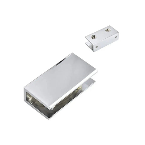 Zinc alloy glass clamp from Cabinet Shelf Clips 10 Pack Panel Bracket Holders Heavy Duty Hardware for cabinets.