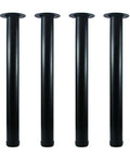 Heavy Duty 20 Inch Adjustable Metal Desk Legs With 1 Inch Leveling Feet For DIY Office Desk Workbench Or Dining Table And Built To Last Sturdy Steel Construction Anti Wobble Support Black Finish Set Of 4