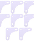 Beefed Up Heavy Duty White Steel Triangular Angle Brackets 8 Pack For Shelving Reinforcement Easy Install Corner Braces