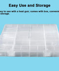625 Piece Clear Heat Shrink Tubing Kit With Two To One Ratio Eight Sizes Wire Wrap Insulation Sleeve Set in storage case
