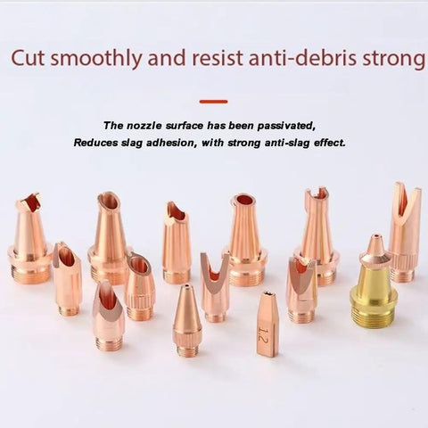 Pro Grade Copper Tip Attachment For Portable Laser Welding Gun Wire Guide Nozzle Set 1.2mm 10 multi angle nozzles